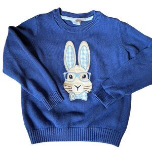 Gymboree 5T Toddler Boy Easter Bunny Blue Sweater Spring